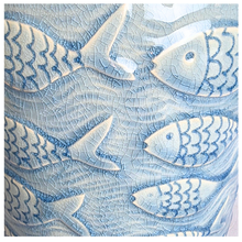 Load image into Gallery viewer, Lumera with fish pattern flowerpot on a white background, featuring the brand 'LEAFERIE'.
