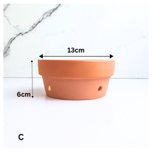 Load image into Gallery viewer, HANNA Terracotta Flowerpots with Holes (Shallow) 4 Sizes

