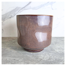 Load image into Gallery viewer, Sylvie Ceramic planter labeled 'Sylvie' on a gray surface with 'LEAFAERIE' 
