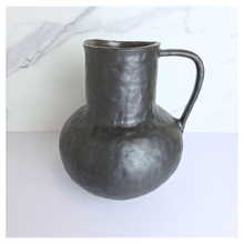 Load image into Gallery viewer, Kuro Leaferie Signature Black ceramic pitcher with &#39;Leaferie&#39; 
