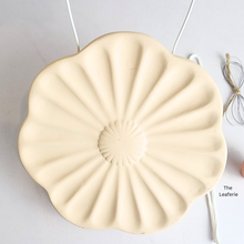 Load image into Gallery viewer, Ysla Beige decorative plate with sunburst pattern on a white background
