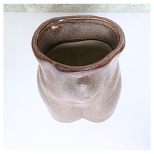 Load image into Gallery viewer, Evia Ceramic vase with speckled texture on a light background, featuring the brand &#39;LEAFERIE&#39;.
