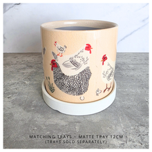 Load image into Gallery viewer, the Leaferie Noah chicken flowerpot. ceramic material
