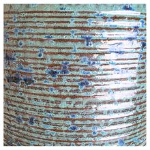 Load image into Gallery viewer, Aster Tall Decorative pot with speckled pattern on a marble surface, branded 'LEAFERIE'.
