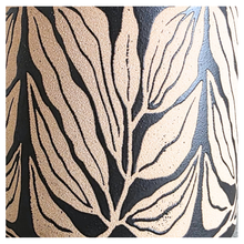 Load image into Gallery viewer, Verdelle Two ceramic pots with leaf pattern on a gray surface, branded 'LEAFTERIE'.
