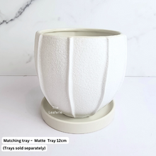 Load image into Gallery viewer, The Leaferie Pearl white ceramic pot
