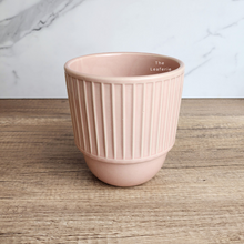 Load image into Gallery viewer, The Leaferie shiri flowerpot. ceramic material . green and pink colour
