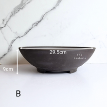 Load image into Gallery viewer, The Leaferie Bonsai pot series 50. 3 sizes zisha pots.
