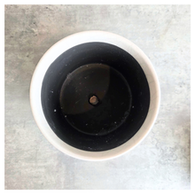 Load image into Gallery viewer, Lumelle Ceramic planter with floral design on a gray surface, featuring the brand 'LEAVERIE'.
