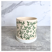 Load image into Gallery viewer, The Leaferie Serelle floral ceramic pot.
