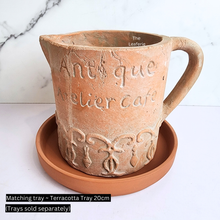 Load image into Gallery viewer, The Leaferie Yari terracotta jug flowerpot
