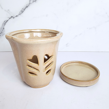 Load image into Gallery viewer, The Leaferie Layla Orchid pot with tray. 2 colours ceramic pot
