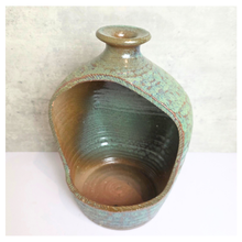 Load image into Gallery viewer, Lumo Ceramic vase with textured surface and &#39;LEAFERIE&#39; branding on a light gray background
