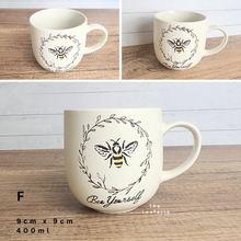 Load image into Gallery viewer, The Leaferie Olivier Mugs and cups .6 designs cups. Design F Bee
