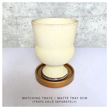 Load image into Gallery viewer, Blanc White textured vase on a gray surface with 'LEAFERIE' branding.
