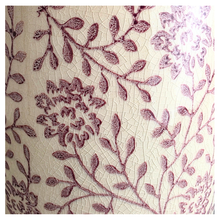 Load image into Gallery viewer, Iris planter with floral pattern on a marble surface, featuring the brand 'LEAFERIE'.
