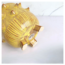 Load image into Gallery viewer, The Leaferie Nico yellow ceramic flowerpot
