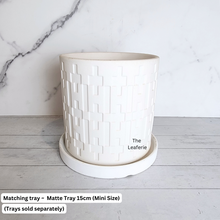 Load image into Gallery viewer, The Leaferie Baudin White ceramic pot. 2 sizes
