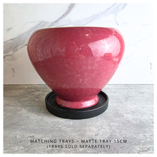 Load image into Gallery viewer, The Leaferie Junia red ceramic flowerpot
