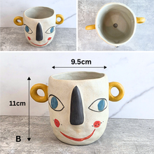Load image into Gallery viewer, Faccia Hand-painted Flowerpot
