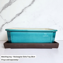 Load image into Gallery viewer, The Leaferie Rectangular bonsai pot. 2 colours ceramic material
