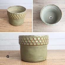 Load image into Gallery viewer, The Leaferie Mini Pots Series 7 . 9 designs ceramic pot . Pot  G
