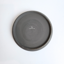 Load image into Gallery viewer, The Leaferie ceramic round tray with black trimming
