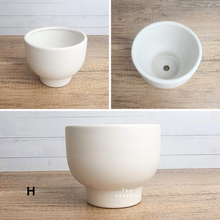 Load image into Gallery viewer, The Leaferie Mini Pots Series 7 . 9 designs ceramic pot . Pot H
