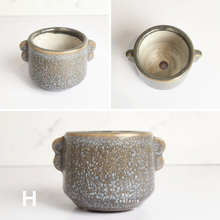 Load image into Gallery viewer, The Leaferie Petit Pots Series 11 . 12 designs mini ceramic pots. view of design H
