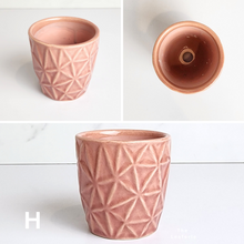 Load image into Gallery viewer, The Leaferie Petit pots Series 10 . 12 designs of ceramic mini pots. view of all  design  H
