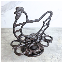 Load image into Gallery viewer, Delya cast iron egg holder. asble to hole 8 eggs. the leaferie brand
