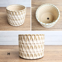 Load image into Gallery viewer, The Leaferie Mini Pots Series 8 . 9 designs ceramic pot.  Design H
