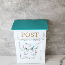 Load image into Gallery viewer, Clodagh letter box / metal post box . front view
