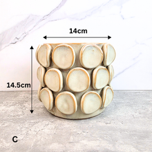 Load image into Gallery viewer, The Leaferie Orien Handmade pot. 3 designs ceramic pot.
