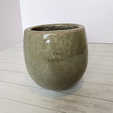Load image into Gallery viewer, The Leaferie Vespasian green glossy ceramic pot
