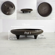 Load image into Gallery viewer, The Leaferie Bonsai tray pot Series 4. zisha or purple sand material. 9 designs. Pot I
