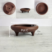Load image into Gallery viewer, The Leaferie Bonsai tray pot Series 4. zisha or purple sand material. 9 designs. Pot  C

