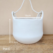 Load image into Gallery viewer, The Leaferie Lyon hanging pots series 11. 3 designs ceramic pot. Pot C

