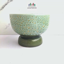 Load and play video in Gallery viewer, The Leaferie Thora green flowerpot. ceramic material
