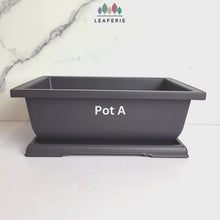 Load and play video in Gallery viewer, Plastic Bonsai Pots (5 Designs) With Trays
