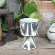 Load image into Gallery viewer, The Leaferie York pot. blue ceramic mini planter.

