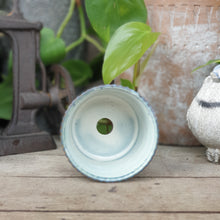Load image into Gallery viewer, The Leaferie York pot. blue ceramic mini planter.
