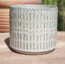 Load image into Gallery viewer, The Leaferie Antinori ceramic plant pot. front view. grey colour
