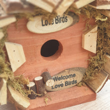 Load image into Gallery viewer, Wooden hanging bird house
