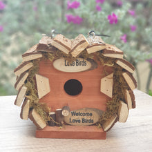 Load image into Gallery viewer, The Leaferie Wood hanging birdhouse. wood material. Garden Decoration
