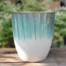 Load image into Gallery viewer, The Leaferie Chania plant pot. 2 sizes ceramic plant pot. front view of tall
