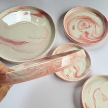 Load image into Gallery viewer, Pink Marbled Ceramic Trays (5 sizes)
