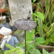 Load image into Gallery viewer, The Leaferie Cast Iron bird bath . top view size
