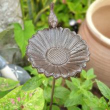 Load image into Gallery viewer, The Leaferie Cast Iron bird bath . top view 
