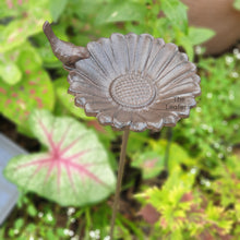 Load image into Gallery viewer, The Leaferie Cast Iron bird bath . top view 
